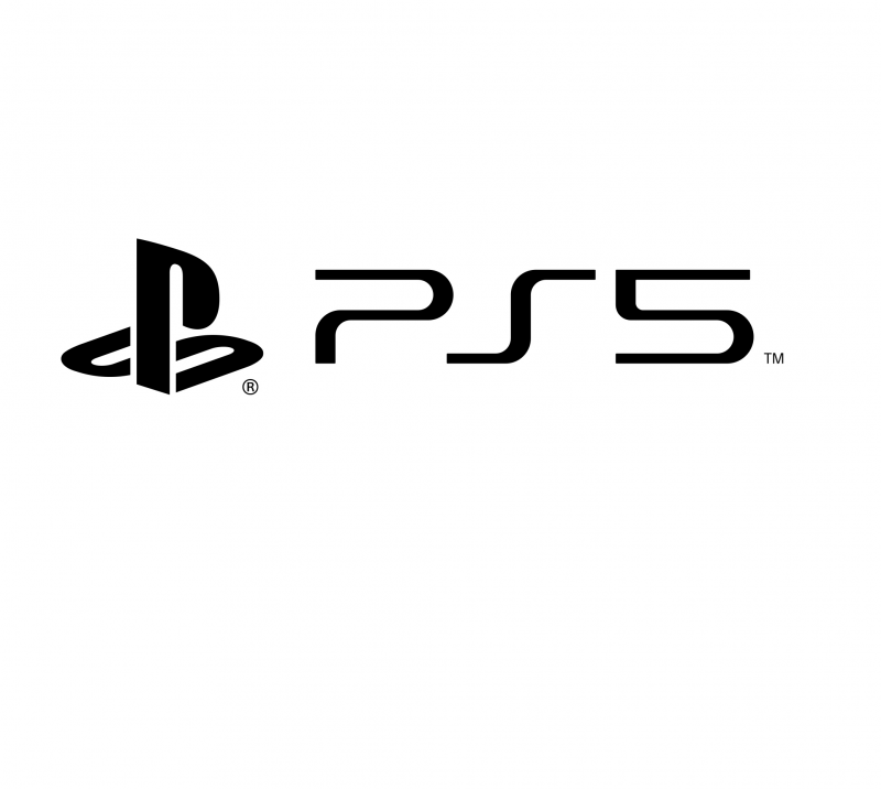 Das Logo der PlayStation. 5. In schwarzer Schrift steht auf weißem Grund: PS5